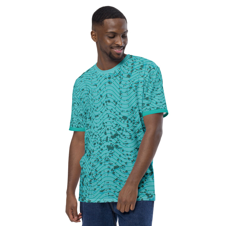 Premium Men's Jersey - Green-Blue Waves