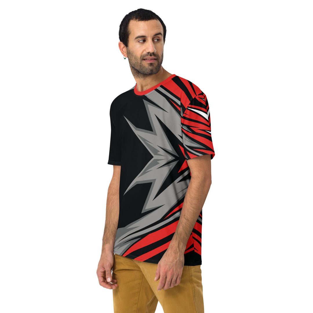 Premium Men's Jersey - Black-Red Blast