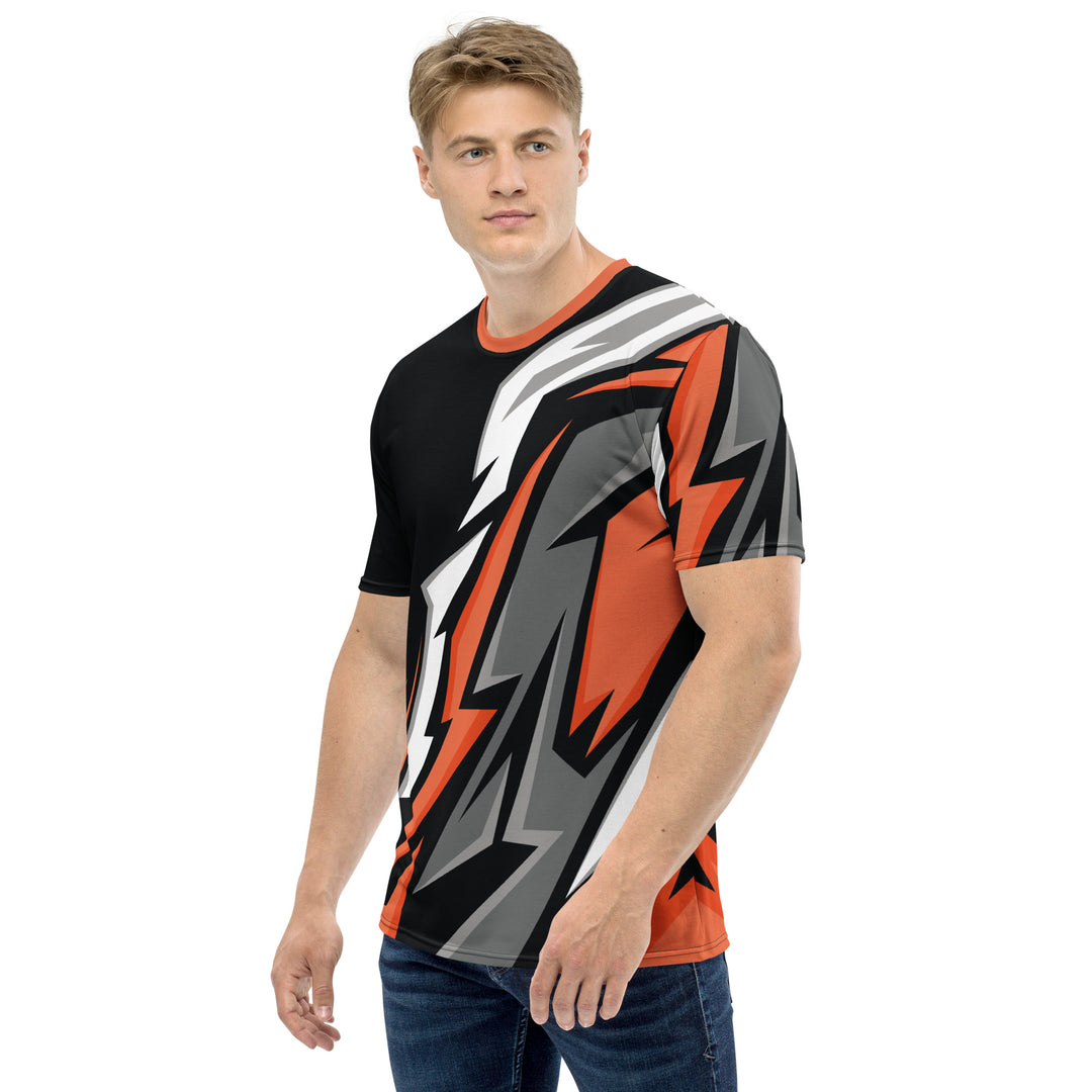 Premium Men's Jersey - Orange-Black Graffiti