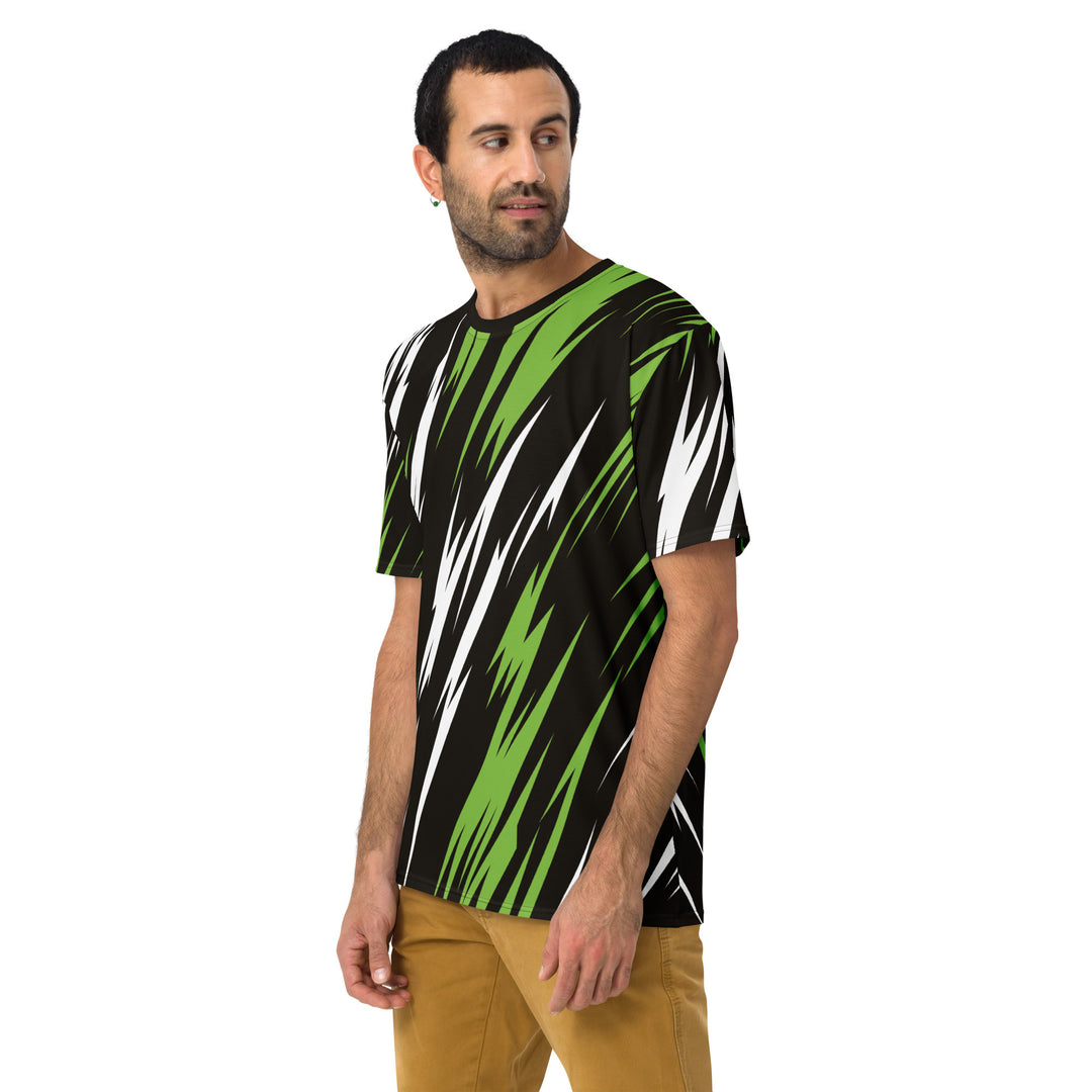 Premium Men's Jersey - Black-Green Lightning