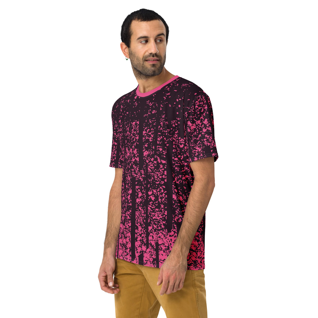 Premium Men's Jersey - Pink-Black Stains