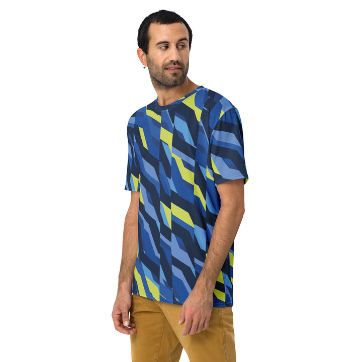 Premium Men's Jersey - Blue-Yellow Lagoon