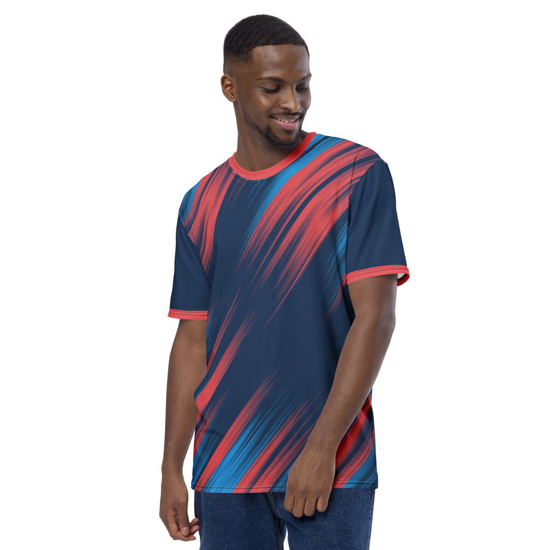 Premium Men's Jersey - Red-Blue Blur