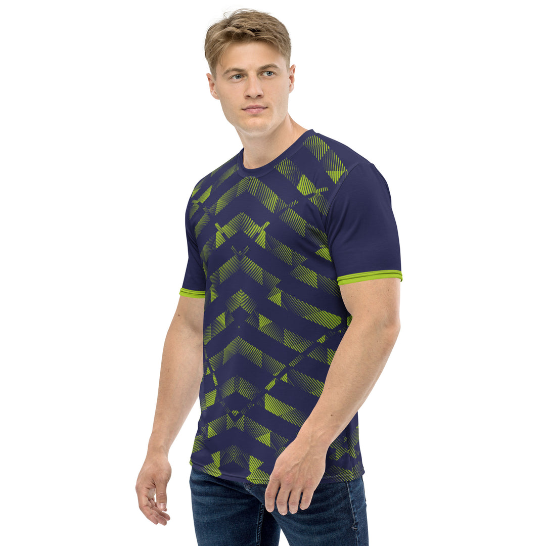 Premium Men's Jersey - Blue-Green Striker