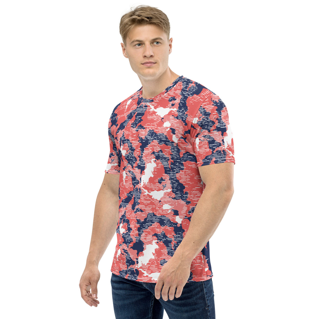 Premium Men's Jersey - Red-Blue Sunset