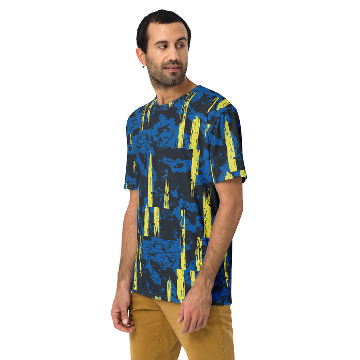 Premium Men's Jersey - Blue-Yellow Forest