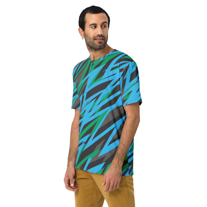 Premium Men's Jersey - Green-Blue Jungle