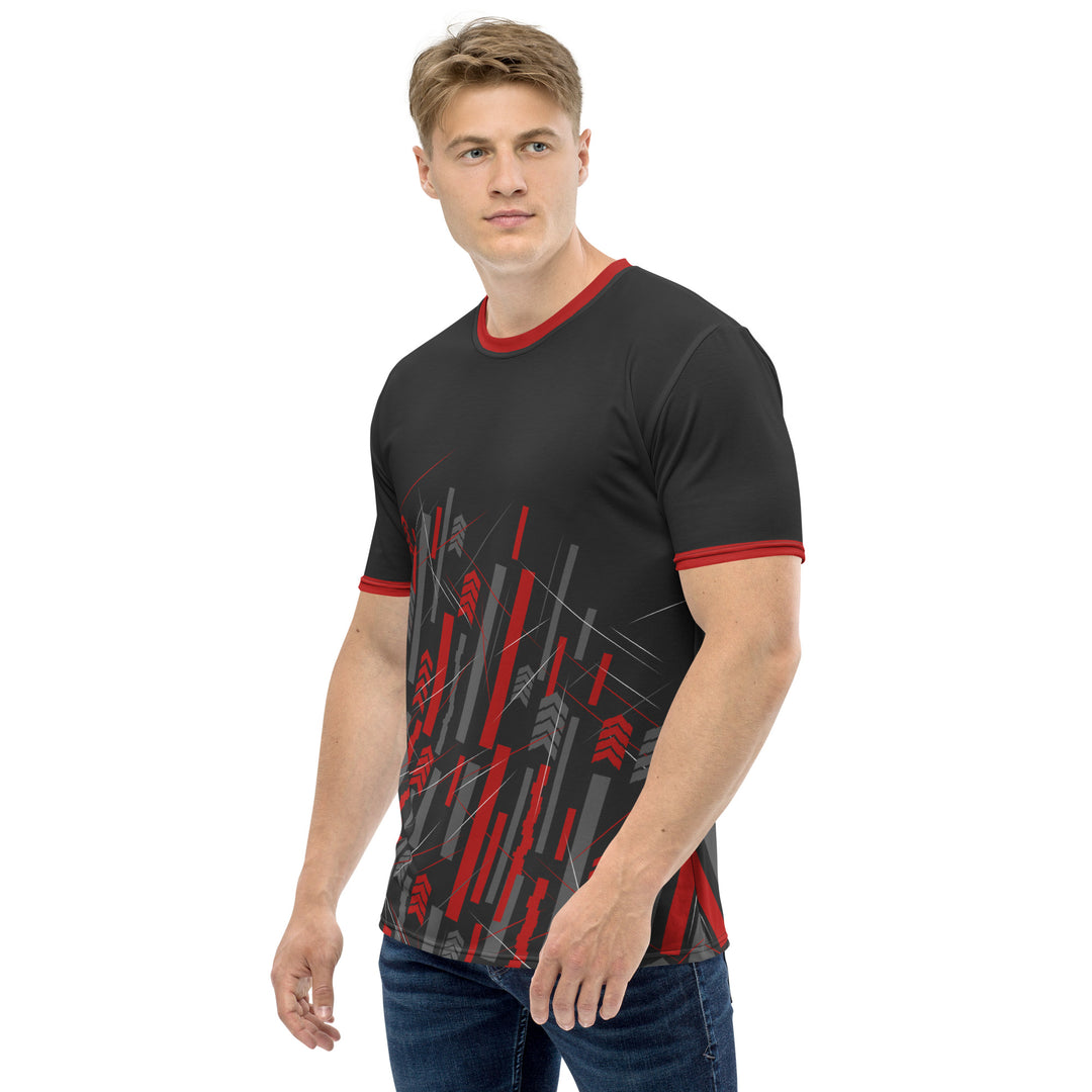 Premium Men's Jersey - Black-Red Track