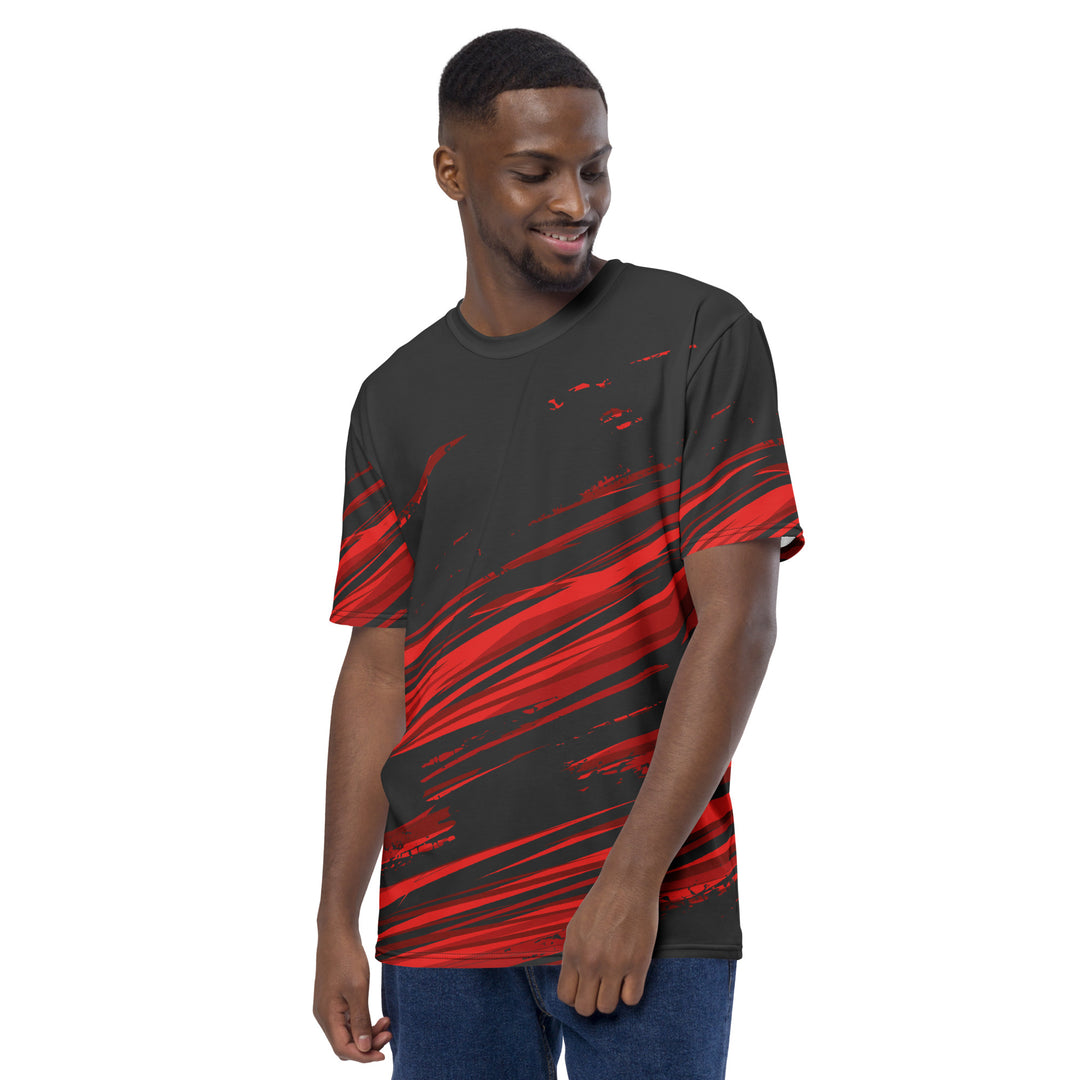 Premium Men's Jersey - Black-Red Ember