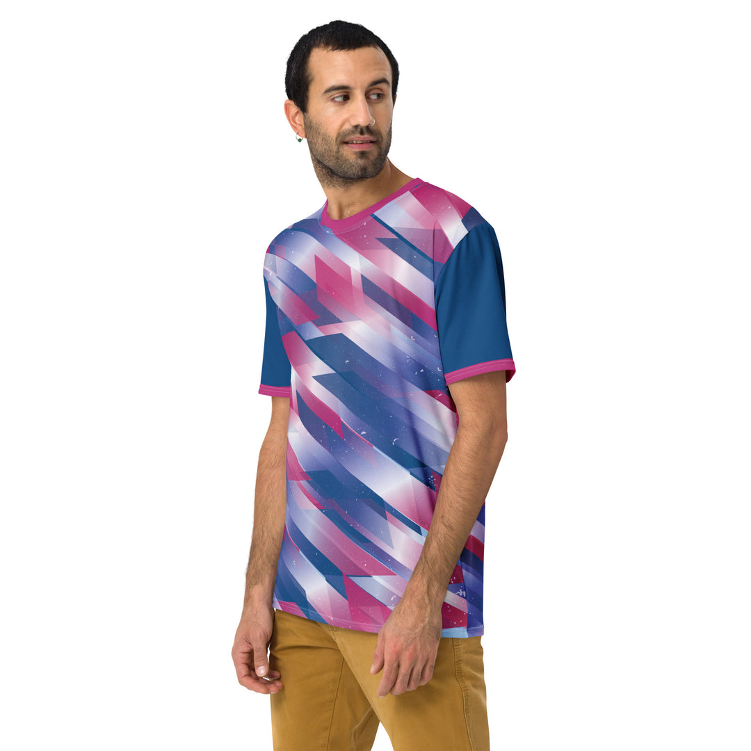 Premium Men's Jersey - Pink-Blue Star