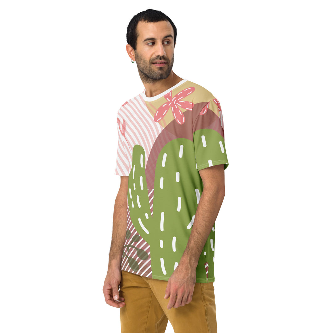 Premium Men's Jersey - Red-Green Cactus