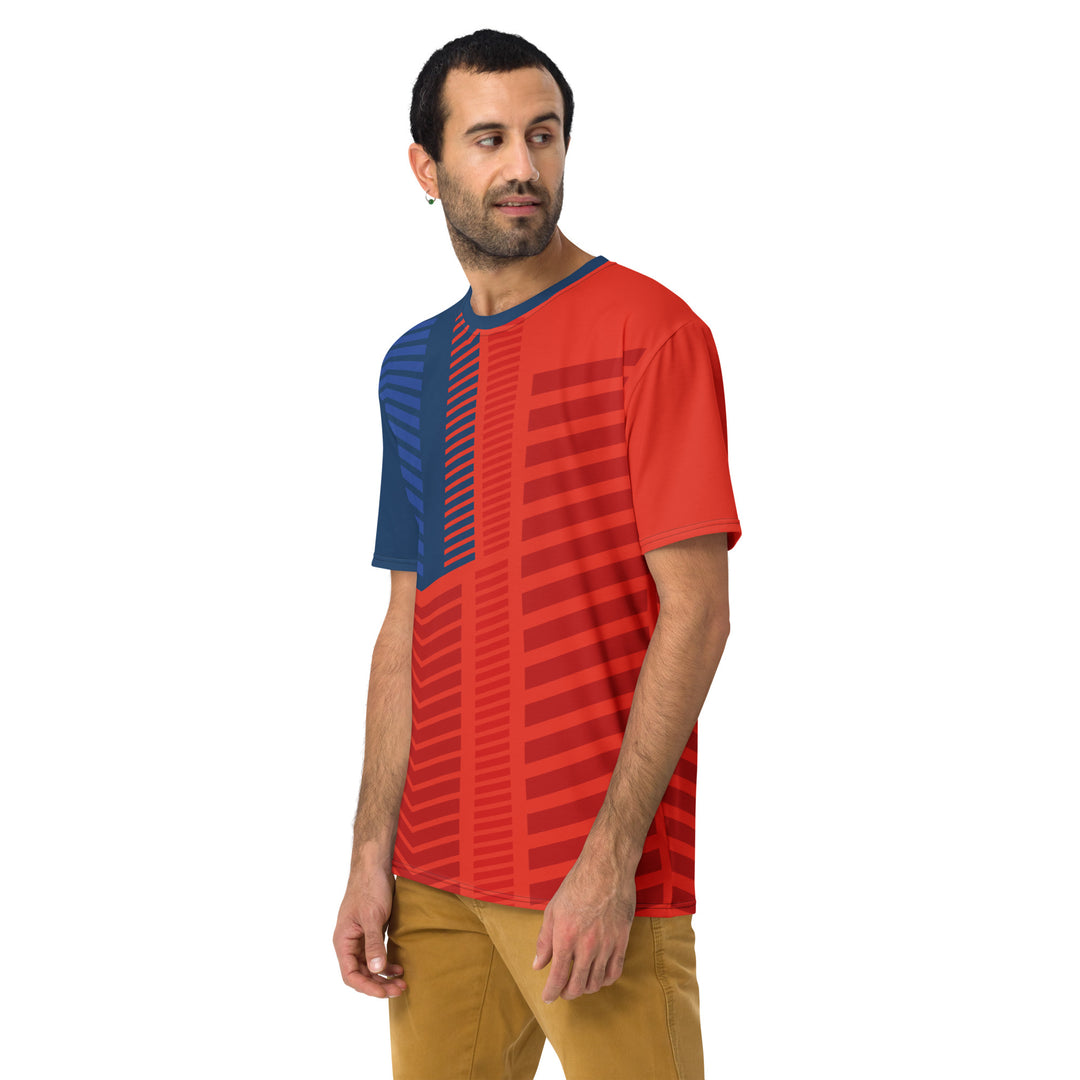 Premium Men's Jersey - Red-Blue Track