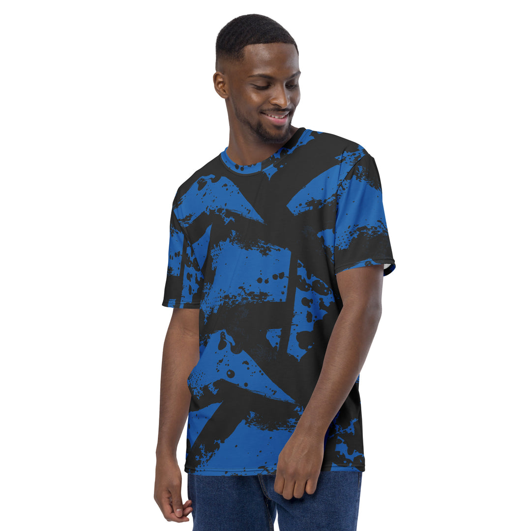 Premium Men's Jersey - Blue-Black Stains