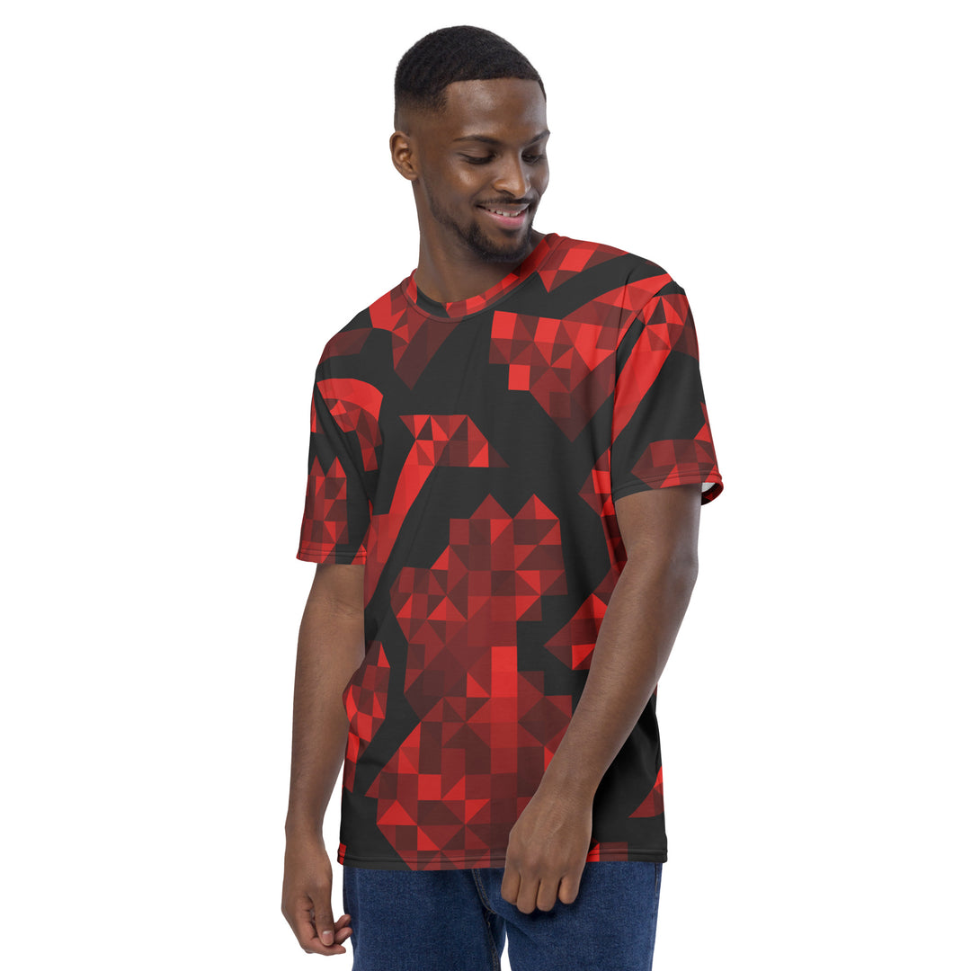 Premium Men's Jersey - Red-Black Diamond