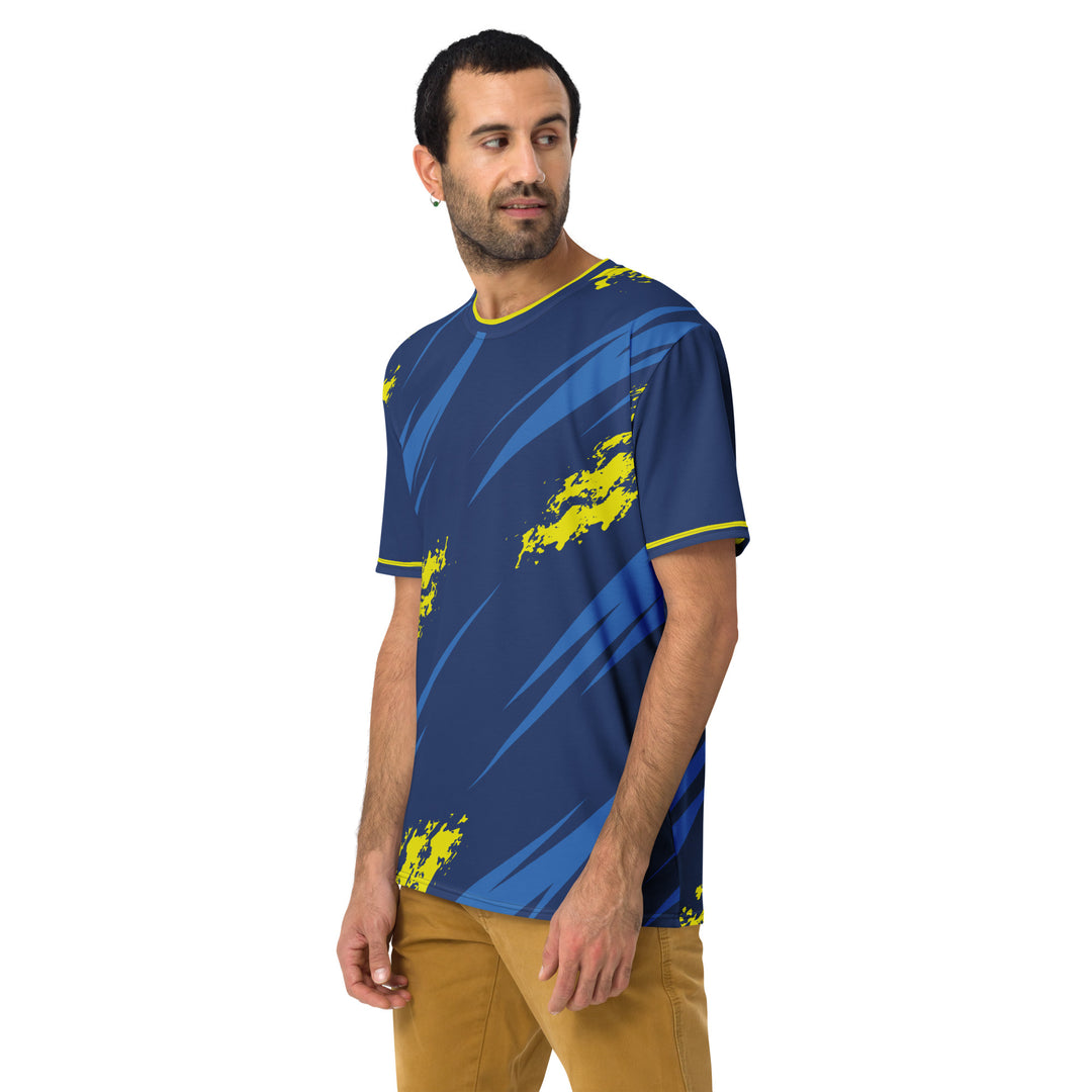 Premium Men's Jersey - Blue-Yellow Storm