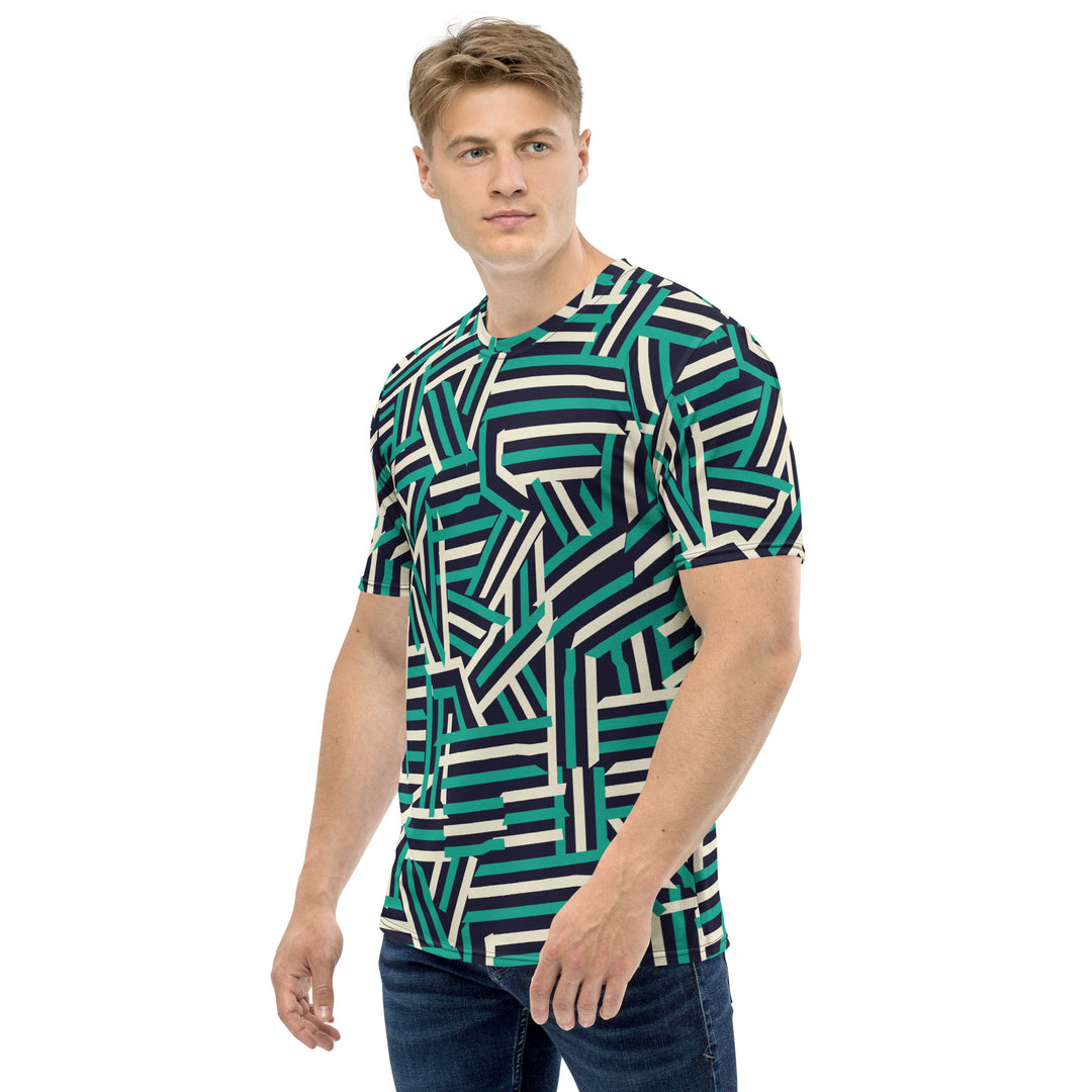 Premium Men's Jersey - Black-Green Maze