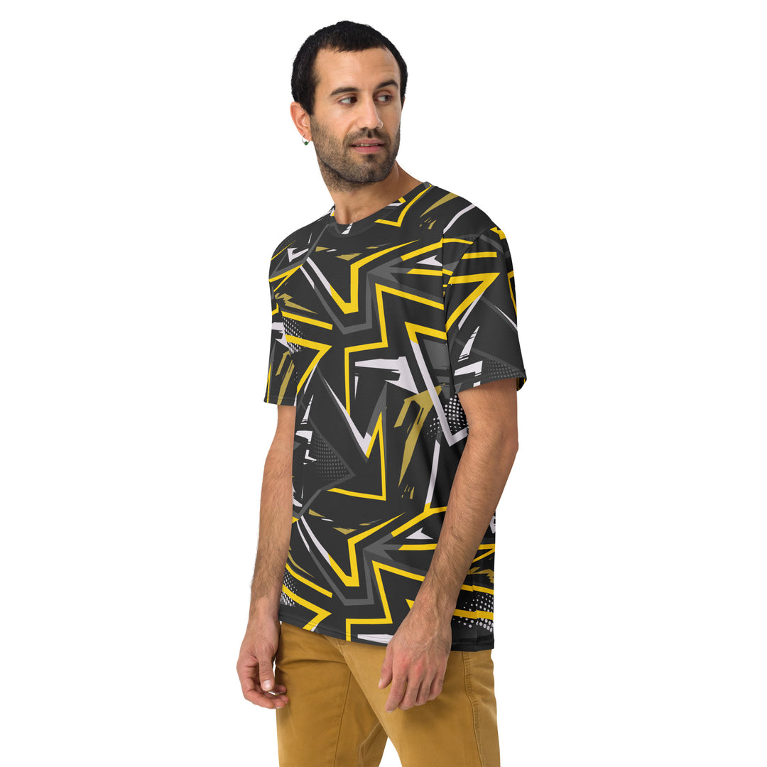 Premium Men's Jersey - Black-Yellow Tension