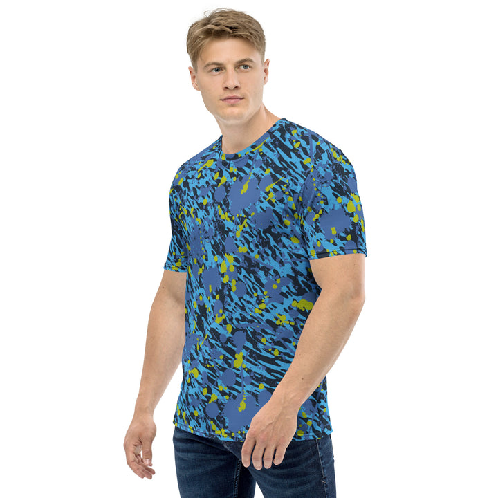 Premium Men's Jersey - Blue-Green Flower