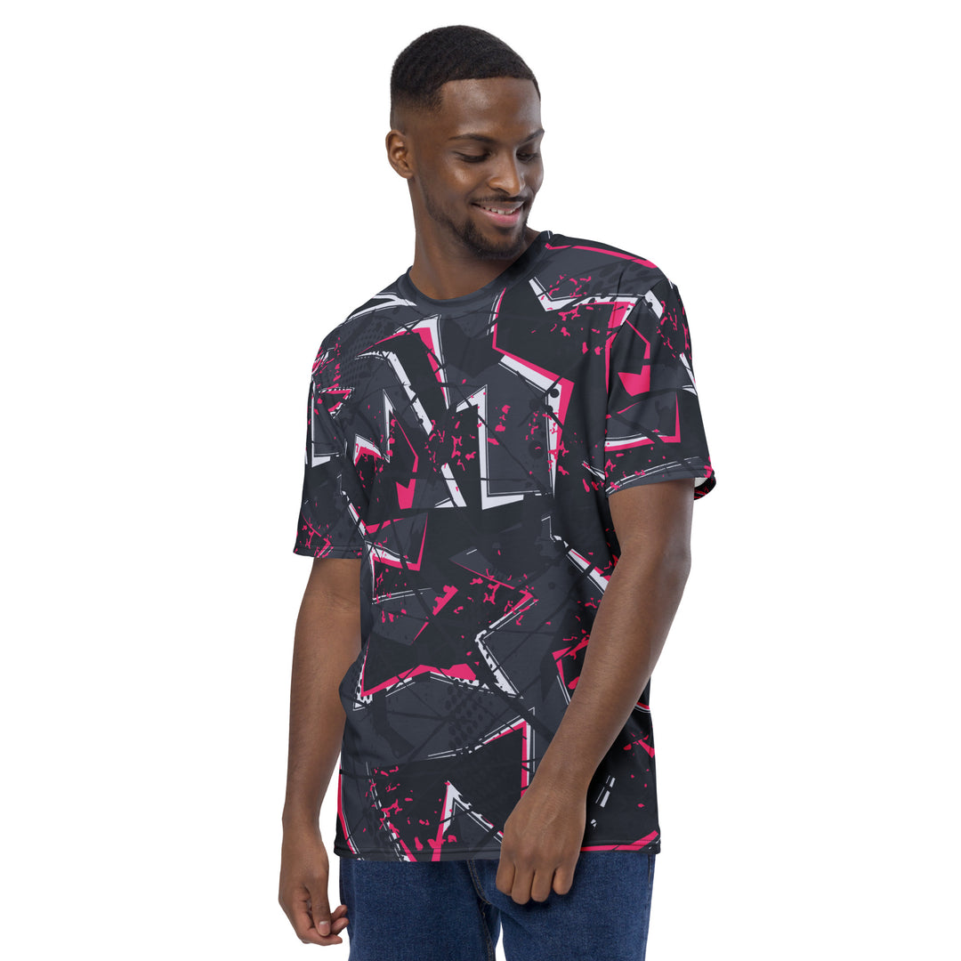 Premium Men's Jersey - Grey-Pink Neon