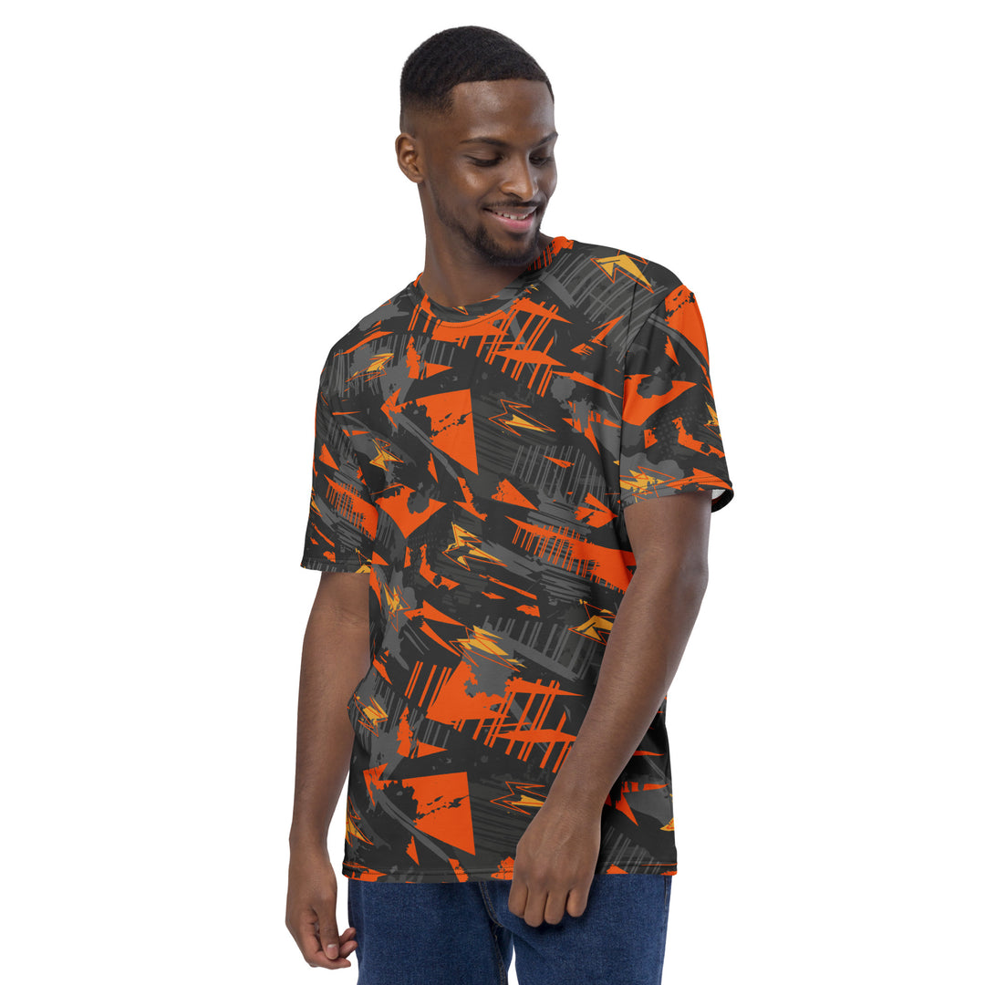 Premium Men's Jersey - Black-Orange Spark