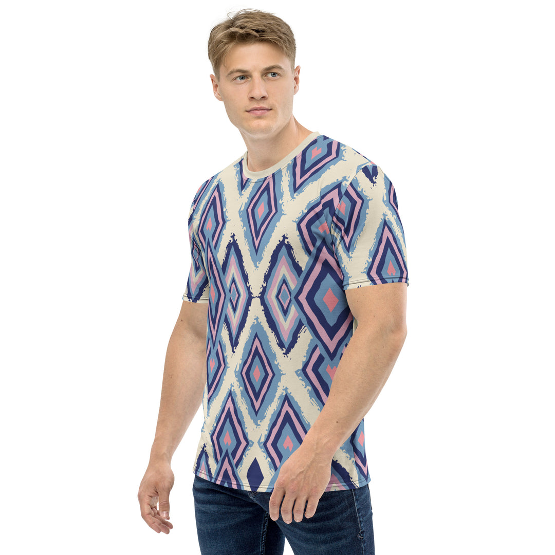 Premium Men's Jersey - Beige-Blue Illusion