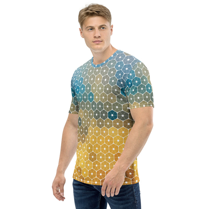 Premium Men's Jersey - Yellow-Blue Mosaic