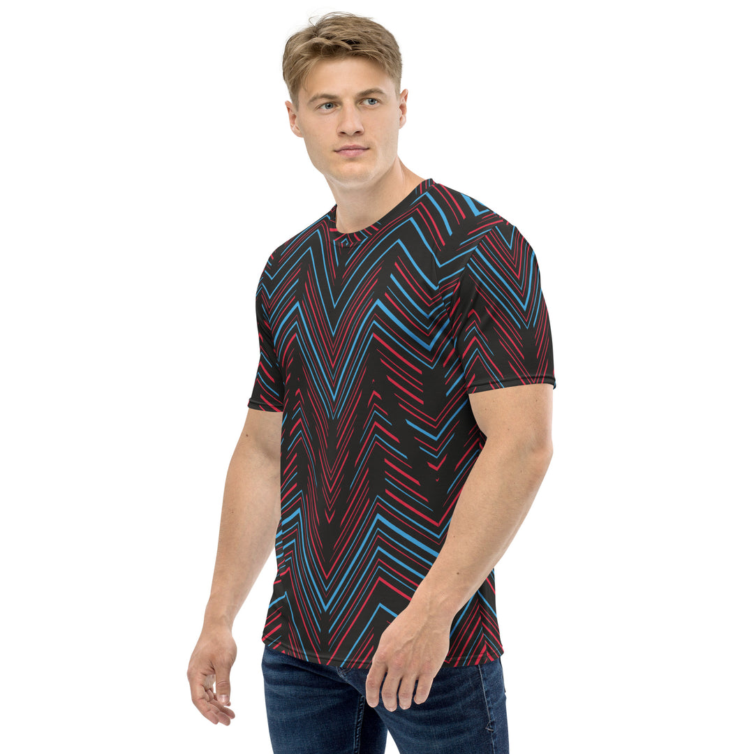 Premium Men's Jersey - Black-Red Cyber