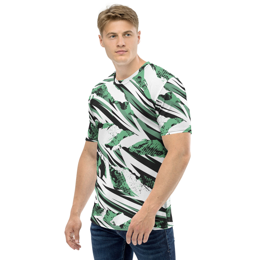 Premium Men's Jersey - White-Green Sword