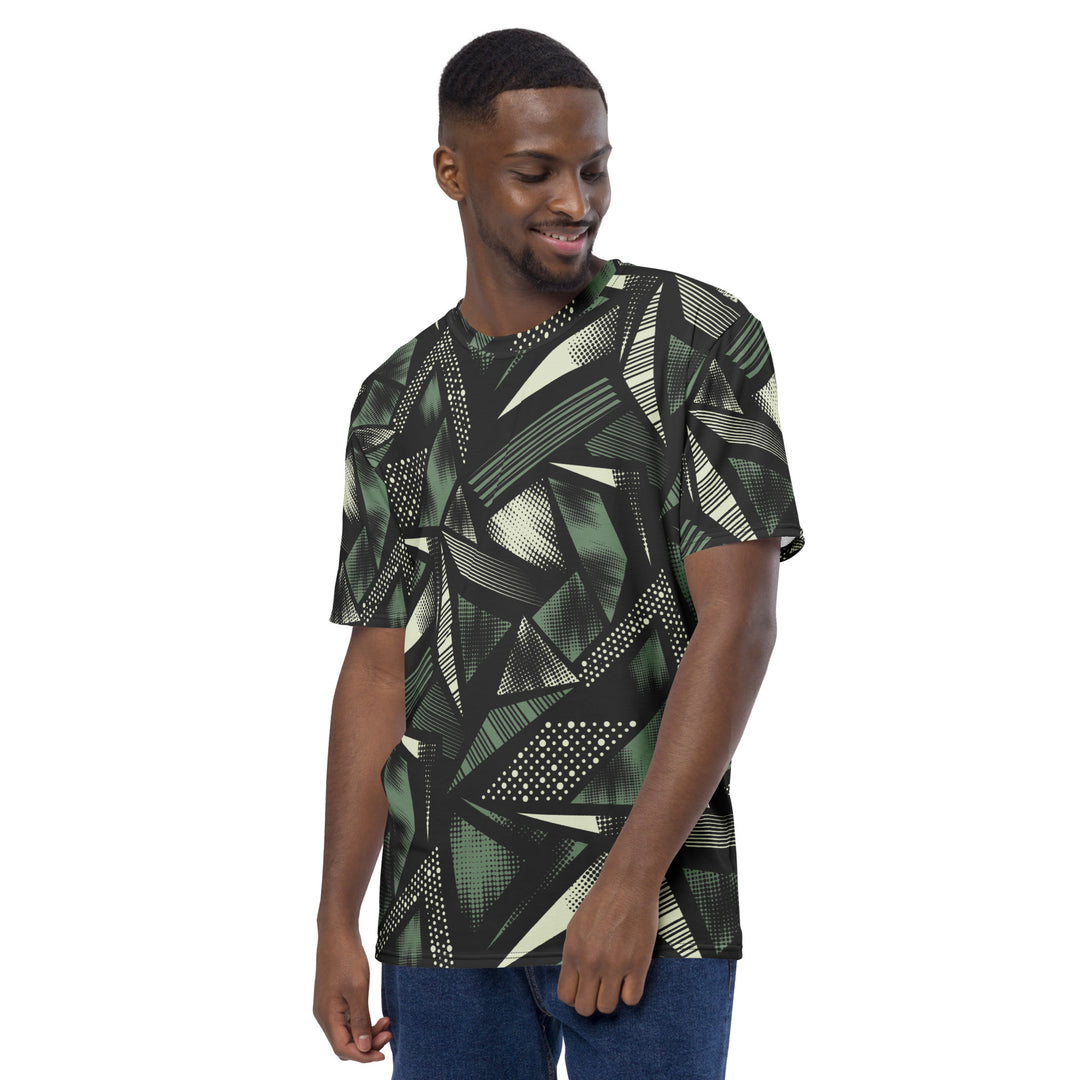 Premium Men's Jersey - Black-Green Landscape