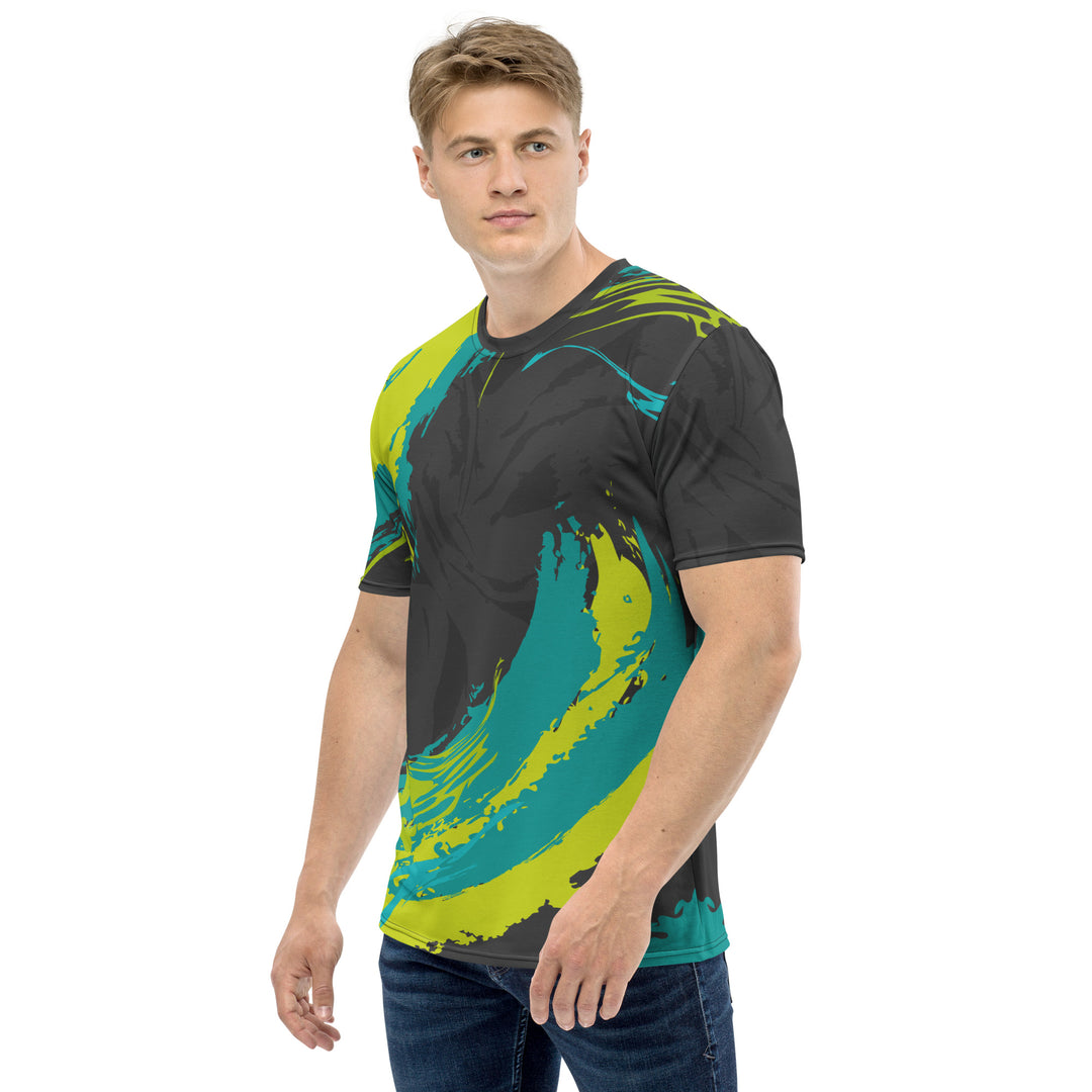 Premium Men's Jersey - Black-Green Fusion