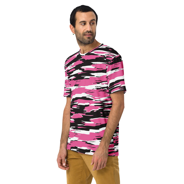 Premium Men's Jersey - Pink-Black Stroke