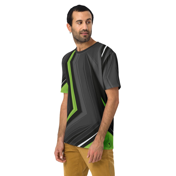 Premium Men's Jersey - Black-Green Edge