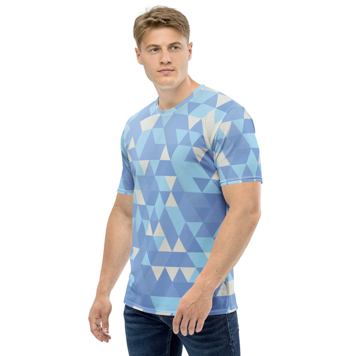 Premium Men's Jersey - Blue-White Triangle