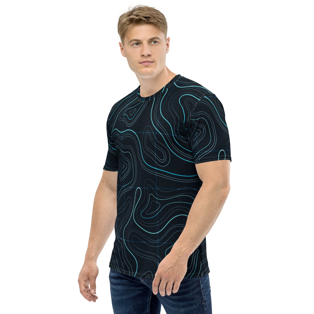 Premium Men's Jersey - Black-Blue Area