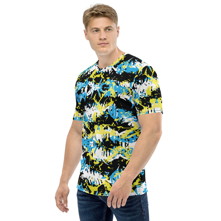 Premium Men's Jersey - Blue-Yellow Mix