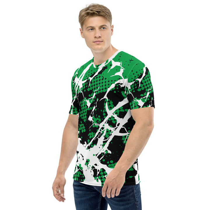 Premium Men's Jersey - Green-White Paint