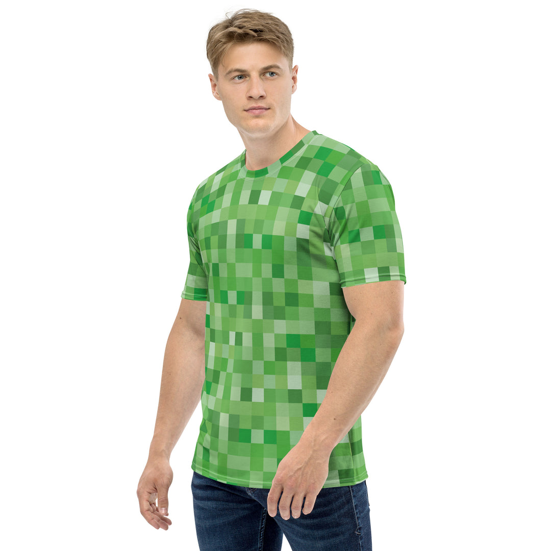 Premium Men's Jersey - Green Pixel