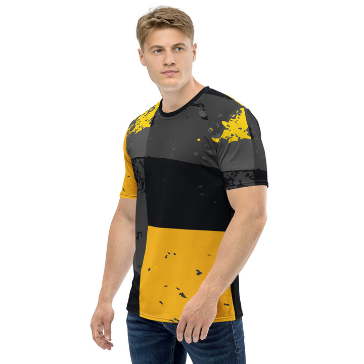 Premium Men's Jersey - Black-Yellow Frame