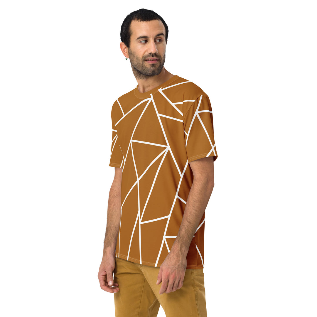 Premium Men's Jersey - Brown-White Triangle