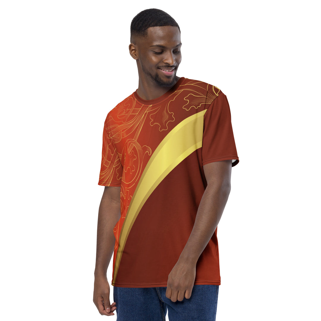 Premium Men's Jersey - Red-Yellow Elegant