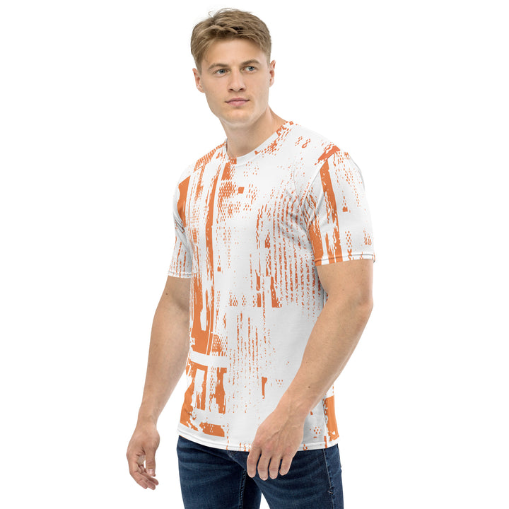 Premium Men's Jersey - White-Orange Paint