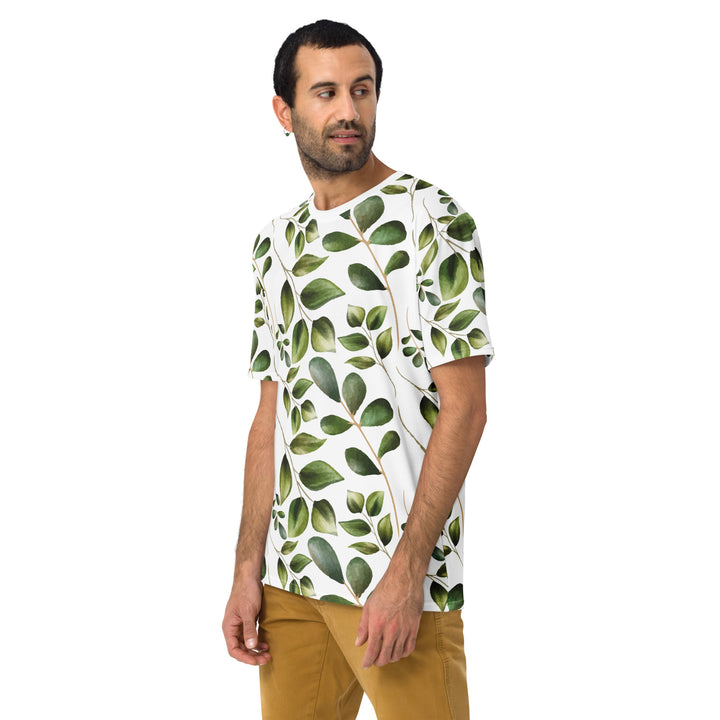 Premium Men's Jersey - White-Green Plant