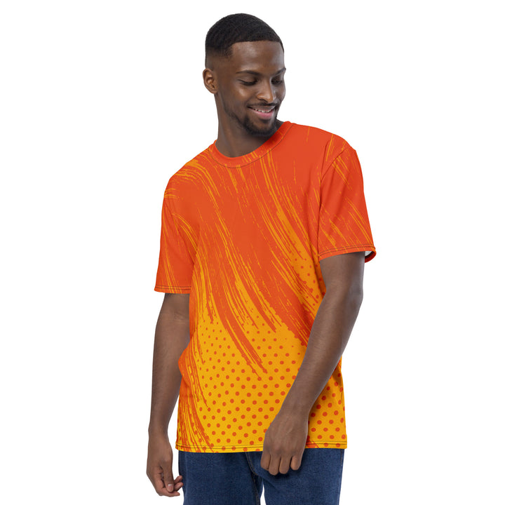 Premium Men's Jersey - Orange-Yellow Brush