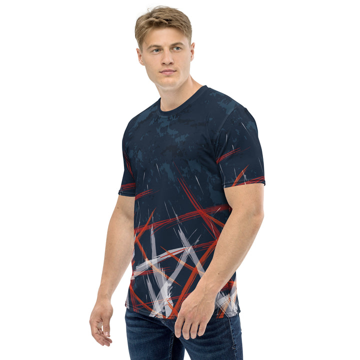 Premium Men's Jersey - Blue-Red Spike