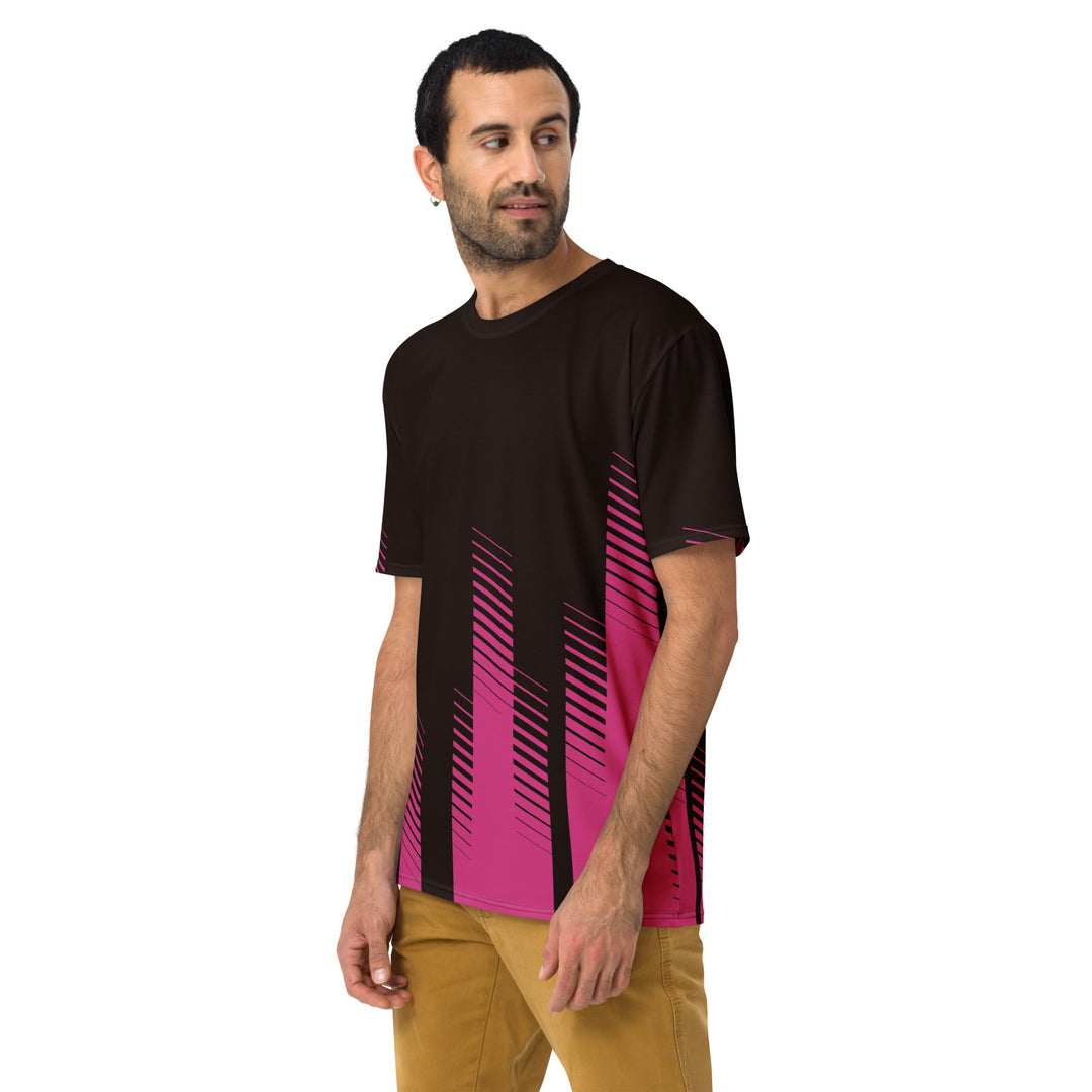 Premium Men's Jersey - Black-Pink Bar