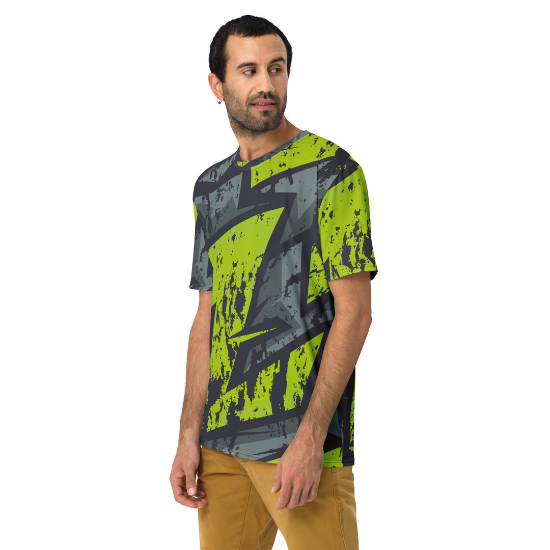 Premium Men's Jersey - Green-Black Graffiti