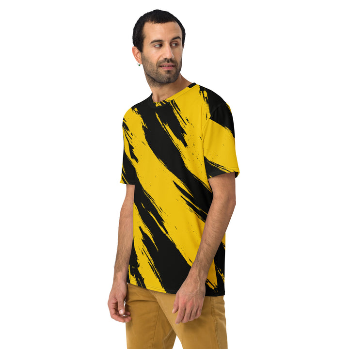 Premium Men's Jersey - Yellow-Black Brush