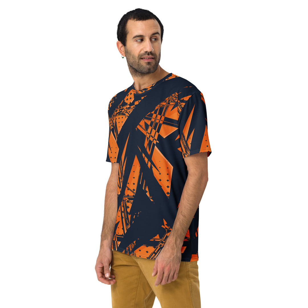 Premium Men's Jersey - Black-Orange Crack