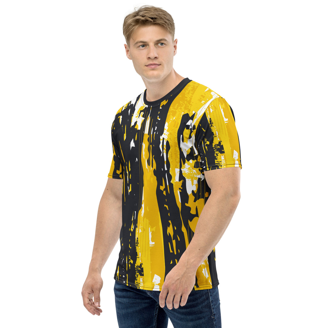 Premium Men's Jersey - Black-Yellow Pillar