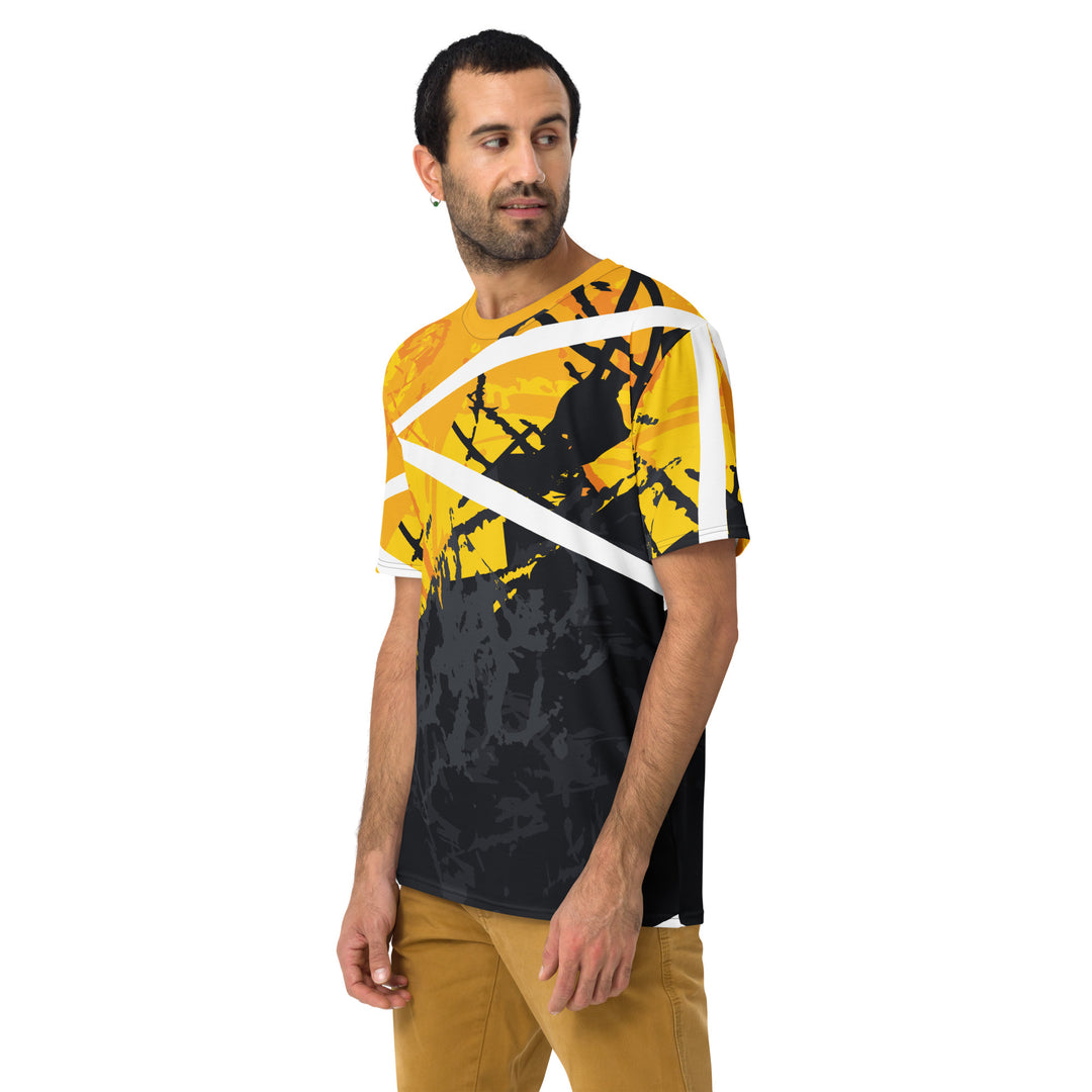 Premium Men's Jersey - Black-Yellow Halloween